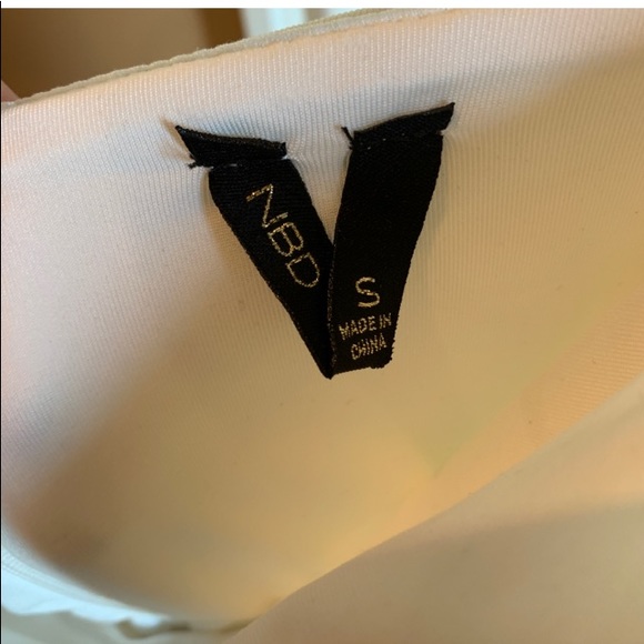 Revolve NBD Unravel Midi Ivory Dress, S - Picture 5 of 8